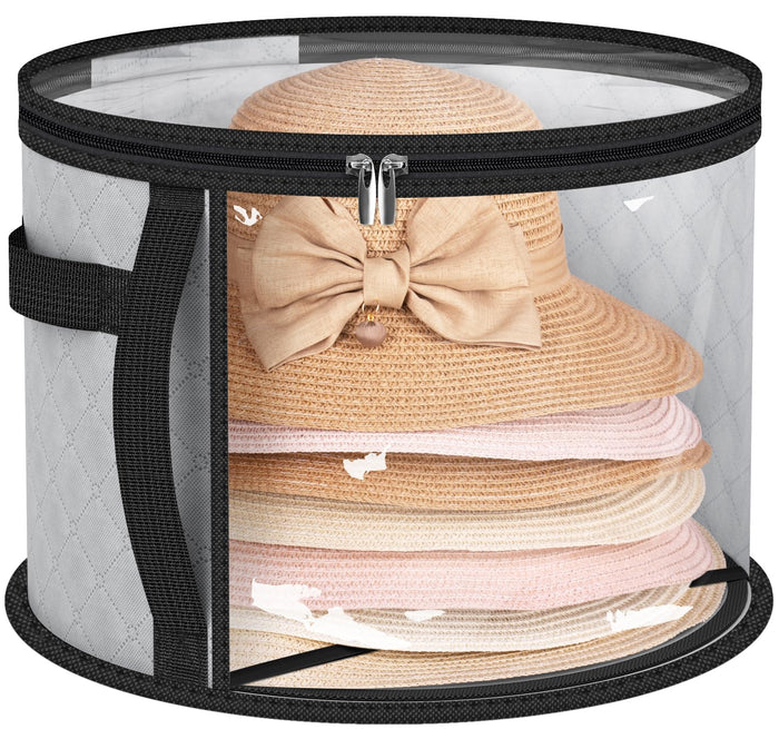 Clear Extra Large Hat Box for Travel & Storage | Dustproof Millinery Case